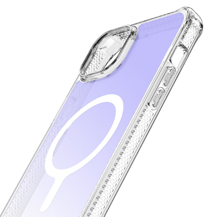 ITSkins Hybrid_R Iridescent MagSafe Case for Apple iPhone 15 / iPhone 14 / iPhone 13 Purple