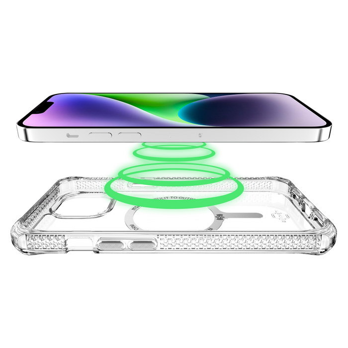 ITSKINS Hybrid_R Clear MagSafe Case for Apple iPhone 15 Plus / iPhone 14 Plus Transparent