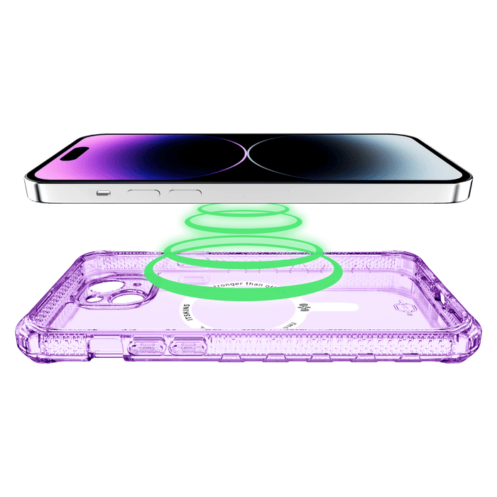 ITSKINS Supreme_R Clear MagSafe Case for Apple iPhone 15 Plus / iPhone 14 Plus Light Purple