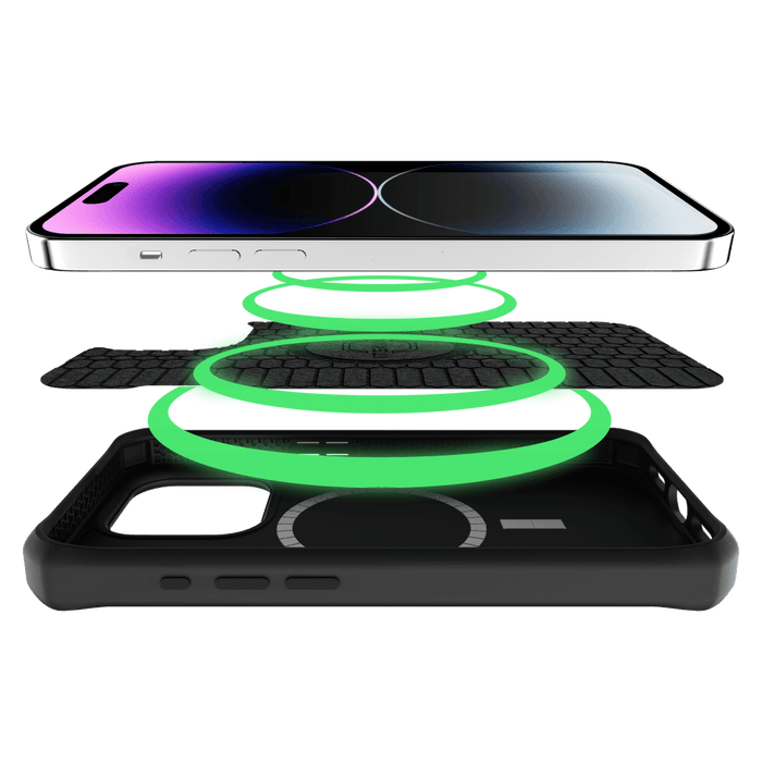 ITSKINS Ballistic_R Nylon MagSafe Case for Apple iPhone 15 Pro Max Black