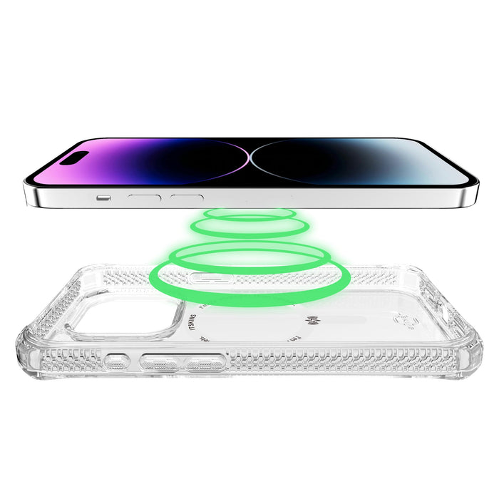 ITSkins Hybrid_R Clear MagSafe Case for Apple iPhone 15 Pro Max Clear