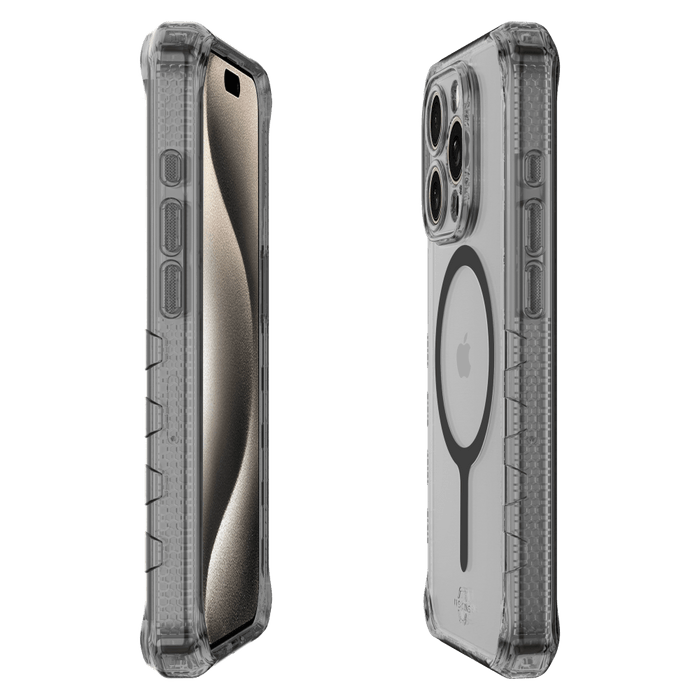 ITSKINS Supreme_R Clear MagSafe Case for Apple iPhone 15 Pro Max Graphite