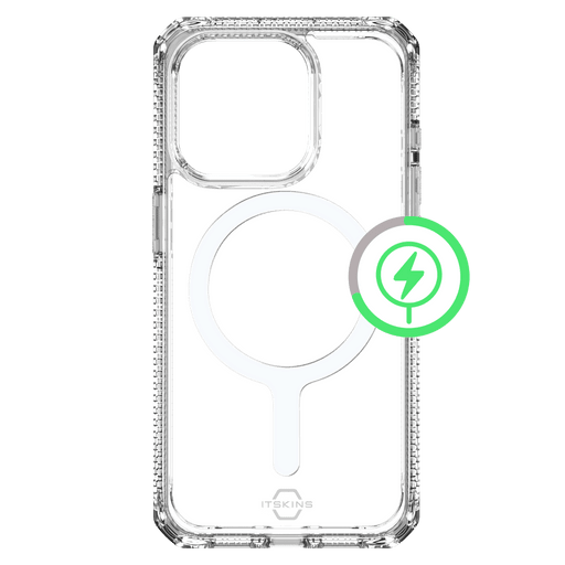 ITSKINS Hybrid_R Clear MagSafe Case for Apple iPhone 15 Pro Transparent