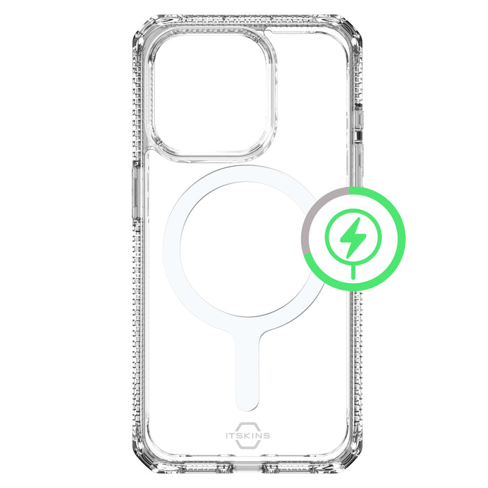 ITSkins Hybrid_R Clear MagSafe Case for Apple iPhone 15 Pro