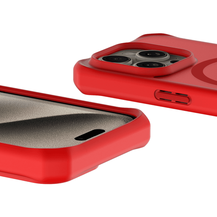 ITSKINS Hybrid_R Frost MagSafe Case for Apple iPhone 15 Pro Red