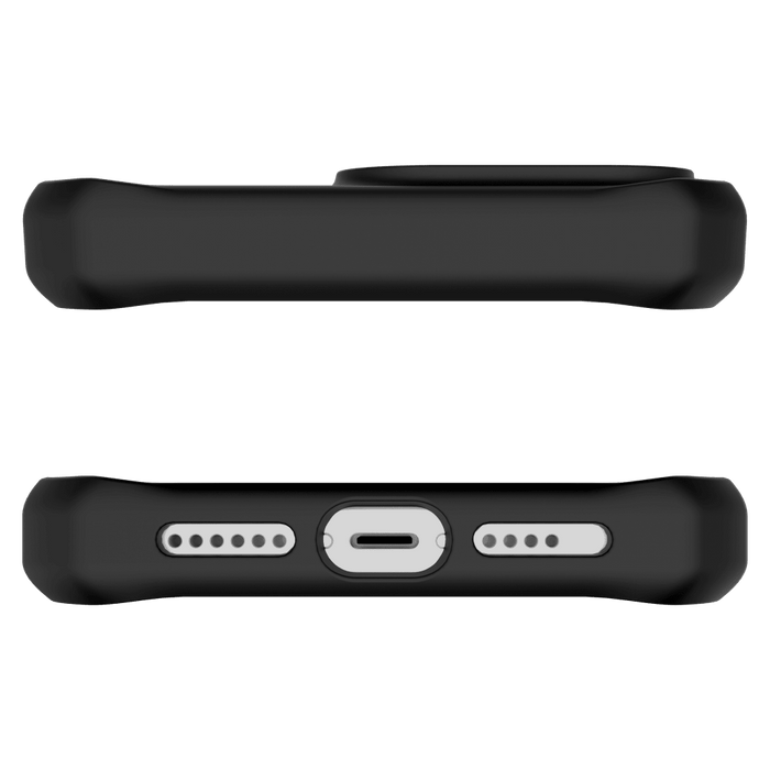 ITSKINS Hybrid_R MagSafe Case with Stand for Apple iPhone 15 Pro Black and Transparent