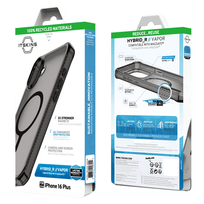 ITSkins Hybrid_R Vapor MagSafe Case for Apple iPhone 16 Plus