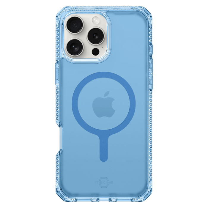 Itskins Hybrid_R Vapor MagSafe Case for Apple IP16PRO Blue