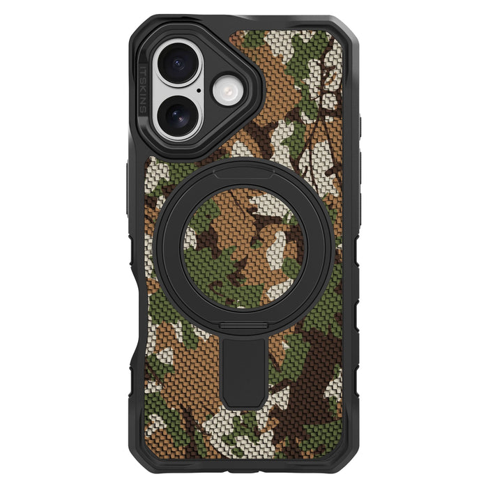 ITSKINS - Supreme_R Stand Nylon MagSafe Case for Apple iPhone 17 - Camouflage Green
