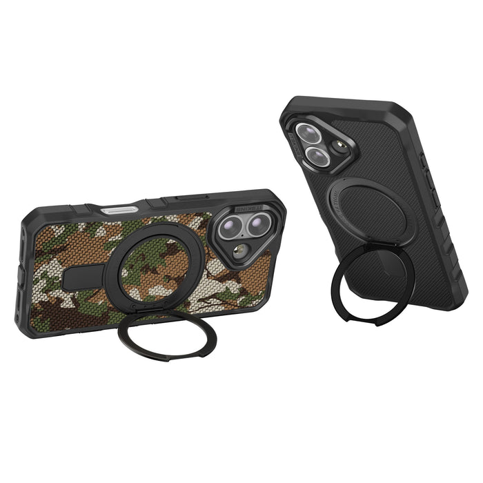 ITSKINS - Supreme_R Stand Nylon MagSafe Case for Apple iPhone 17 - Camouflage Green