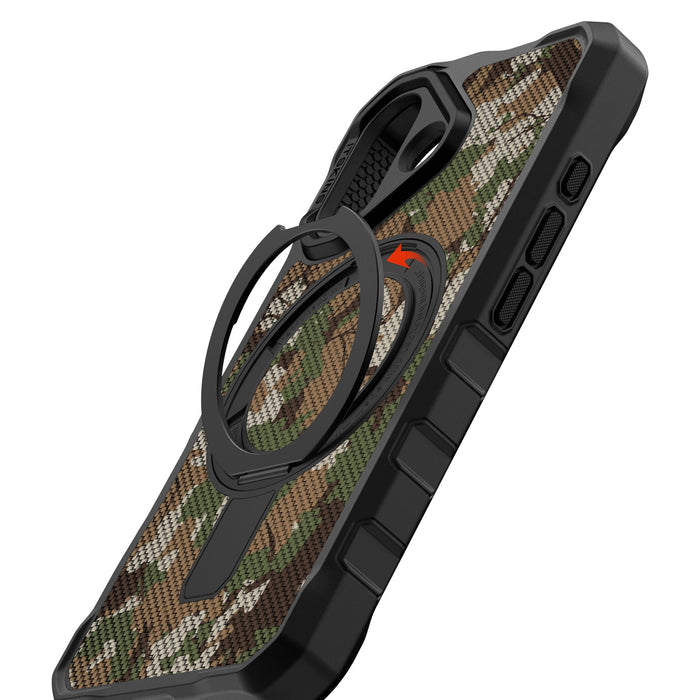 ITSKINS - Supreme_R Stand Nylon MagSafe Case for Apple iPhone 17 - Camouflage Green