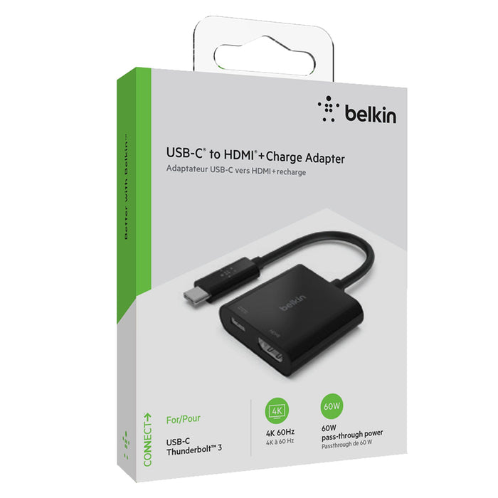 Belkin USB C to HDMI and Charge Adapter 60W Black