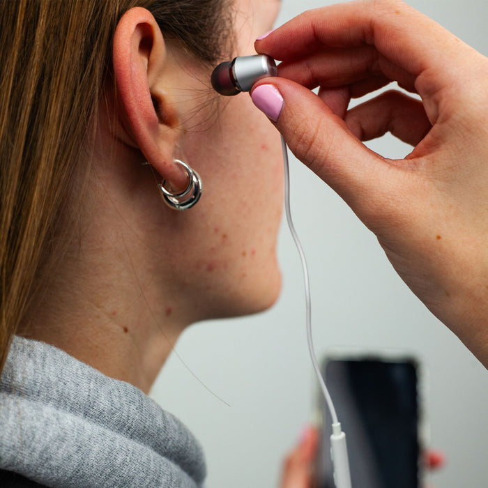 Bar Audio USB-C In Ear Wired Headphones White