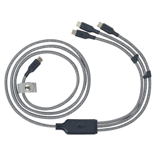 Ventev ULTRAFAST Trio USB-C to USB-C 140W 3-in-1 Cable
