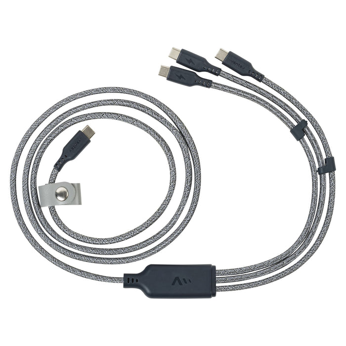 Ventev ULTRAFAST Trio USB-C to USB-C 140W 3-in-1 Cable
