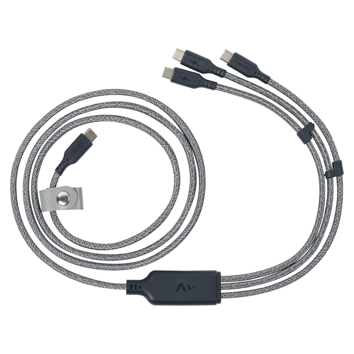 Ventev ULTRAFAST Trio USB-C to USB-C 140W 3-in-1 Cable