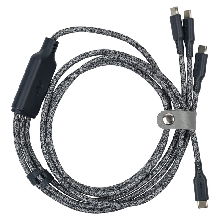 Ventev ULTRAFAST Trio USB-C to USB-C 140W 3-in-1 Cable