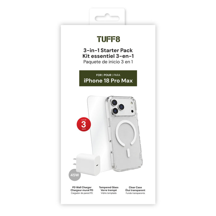 TUFF8 Starter Pack for Apple iPhone 18 Pro Max