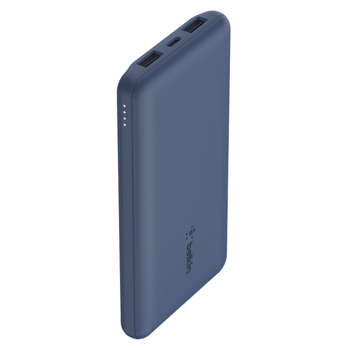 Belkin Boost Up Charge 3 Port Portable Power Bank 10,000 mAh with USB A to USB C Cable Blue
