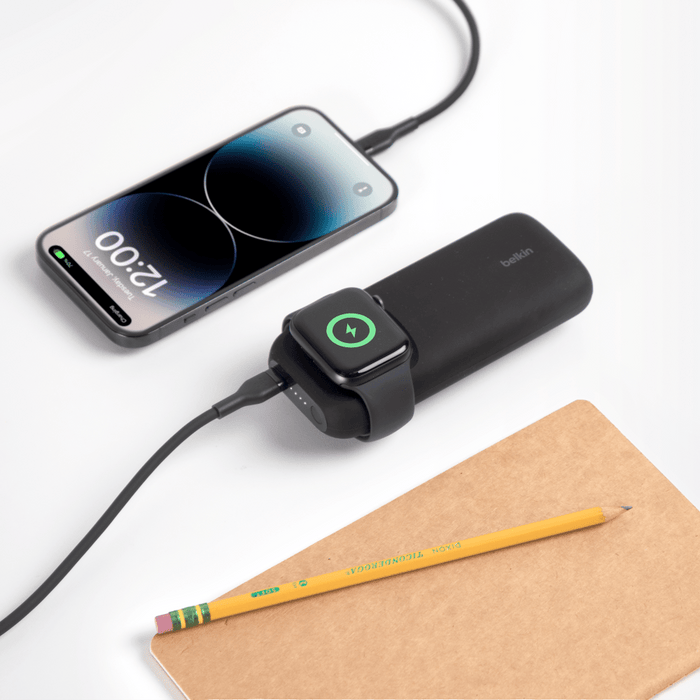 Belkin Boost Charge Pro Fast Wireless Charger and Power Bank 10,000 mAh for Apple Watch Black