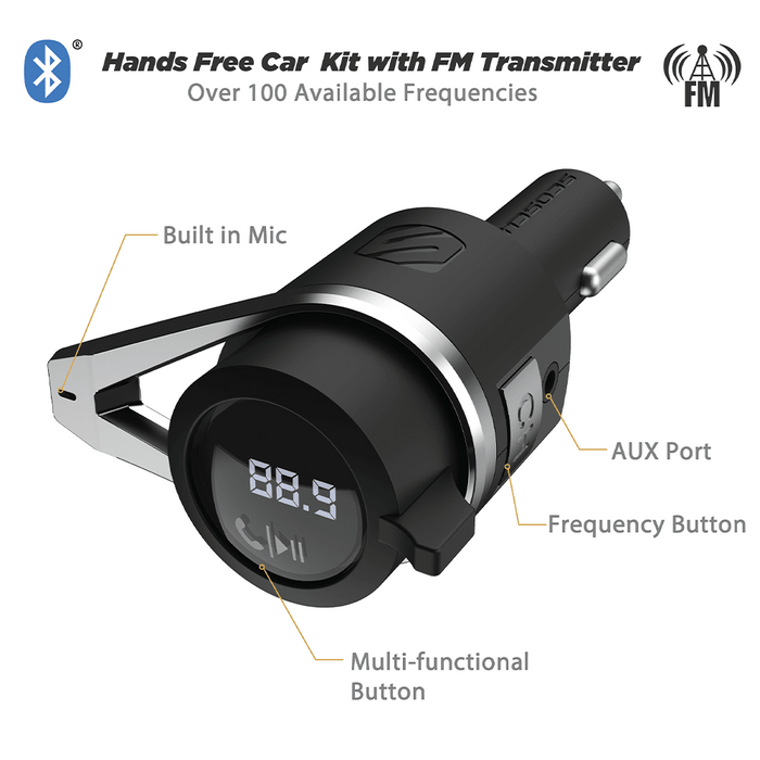BTFreq Pro Bluetooth FM Transmitter with Power Delivery Charging