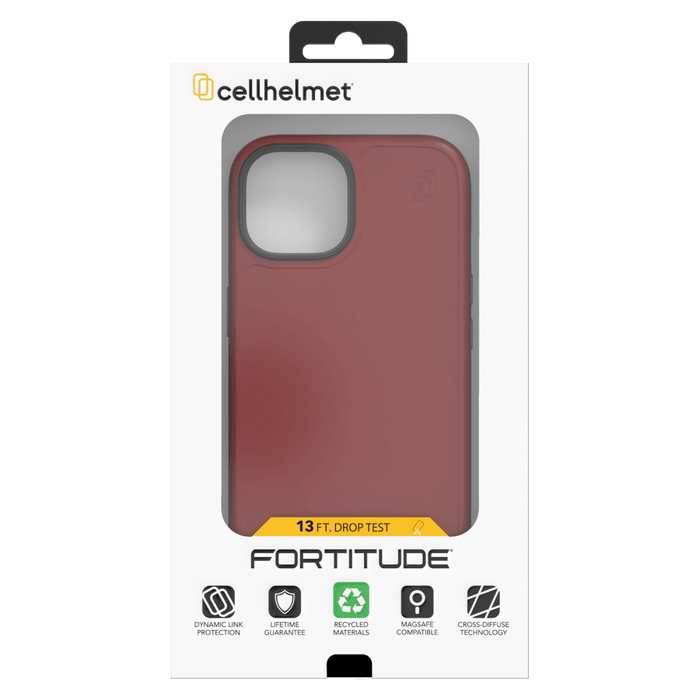 cellhelmet Fortitude MagSafe Case for Apple iPhone 15 Pro Scarlett Red