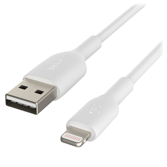 Belkin Boost Up Charge USB A to Apple Lightning Cable 3ft White