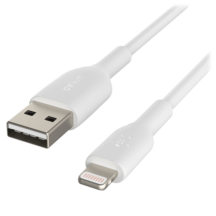 Belkin Boost Up Charge USB A to Apple Lightning Cable 10ft White