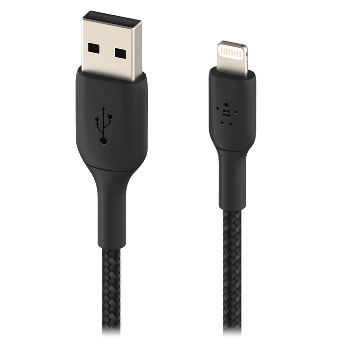 Belkin Boost Up Charge USB A to Apple Lightning Braided Cable 3ft