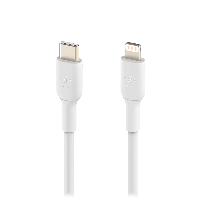 Belkin Boost Up Charge USB C to Apple Lightning Cable 3ft White