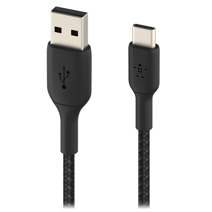 Belkin Boost Up Charge USB A to USB C Braided Cable 3ft Black