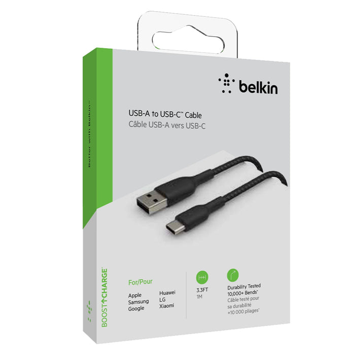 Belkin Boost Up Charge USB-A to USB-C Braided Cable Black