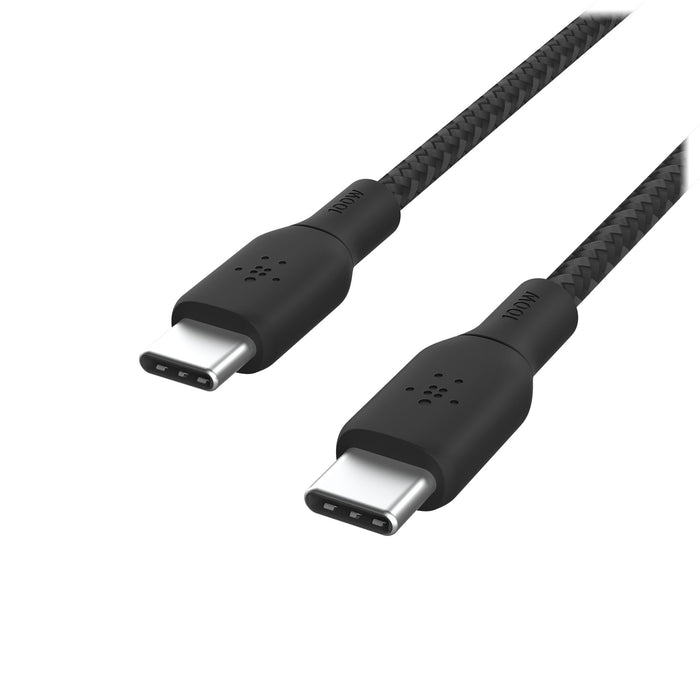 Belkin Braided 100W USB C 2.0 to USB C 2.0 Cable 2m Black