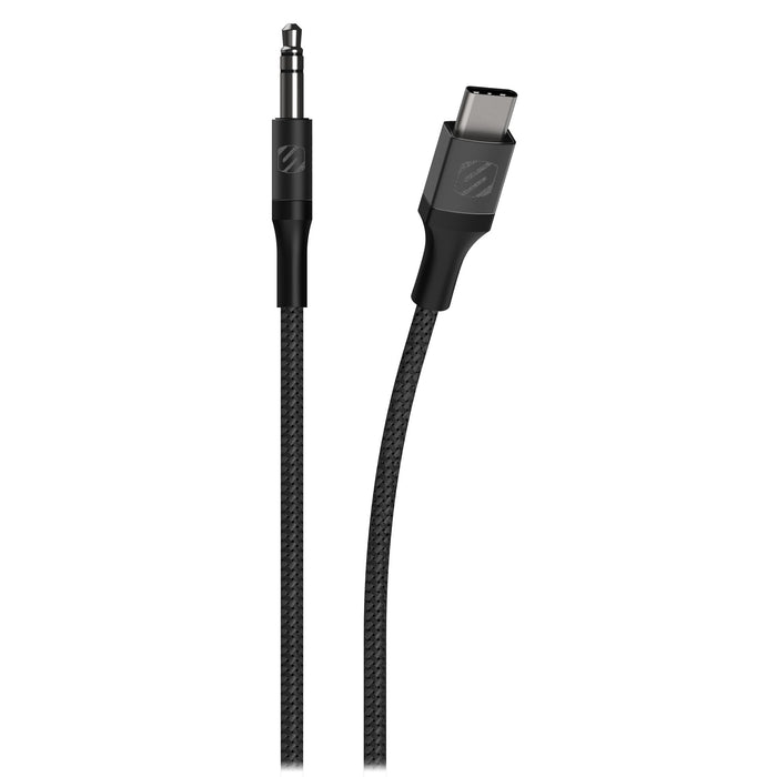 Scosche Braided USB C to 3.5mm Aux Cable 4ft