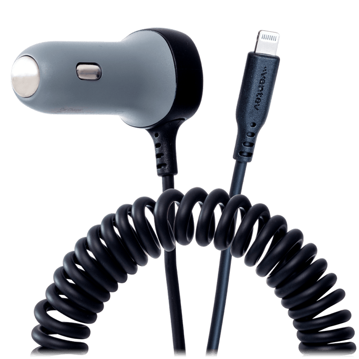 Ventev 27W ULTRAFAST Car Charger and Apple Lighting Connected Cable