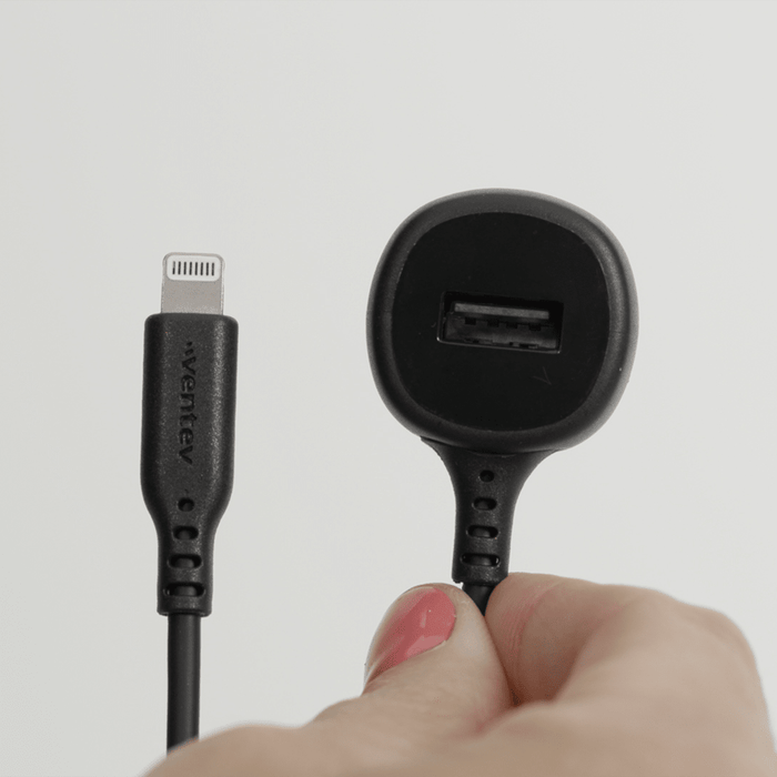 Ventev 27W ULTRAFAST Car Charger and Apple Lighting Connected Cable