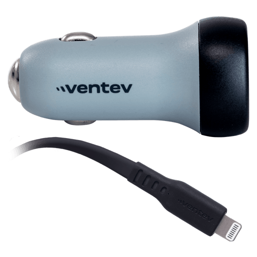 Ventev 30W USB C PPS Car Charger and USB C to Apple Lightning Cable Dark Gray