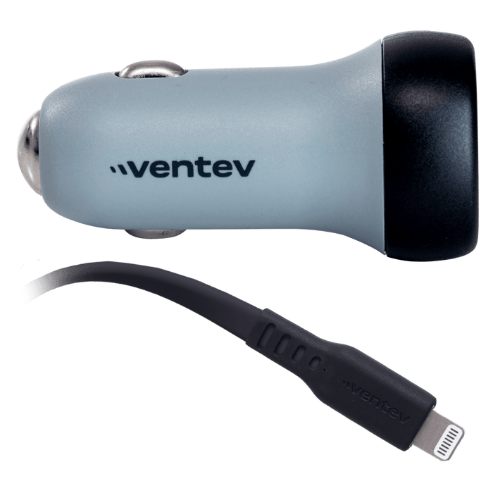 Ventev 30W ULTRAFAST USB-C Universal Car Charger and USB-C to Apple Lightning Cable