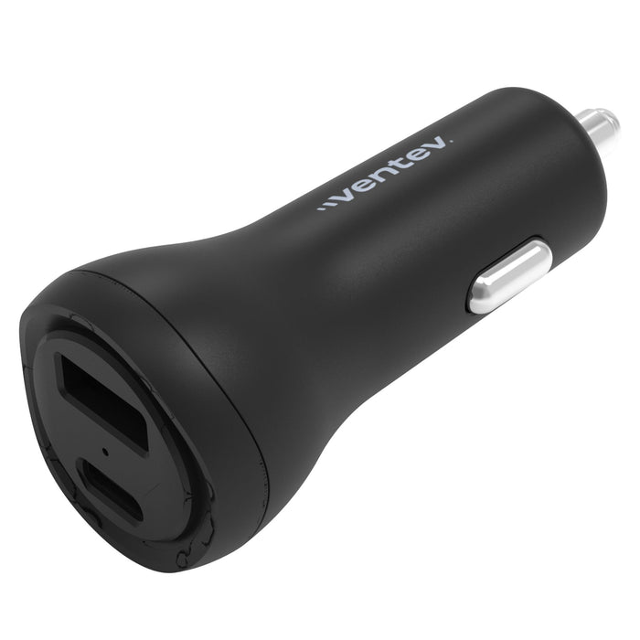 Ventev 32W ULTRAFAST USB-C and USB-A Universal Dual Car Charger
