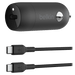 Belkin 30W PD Car Charger with PPS and USB C to USB C Cable 1m