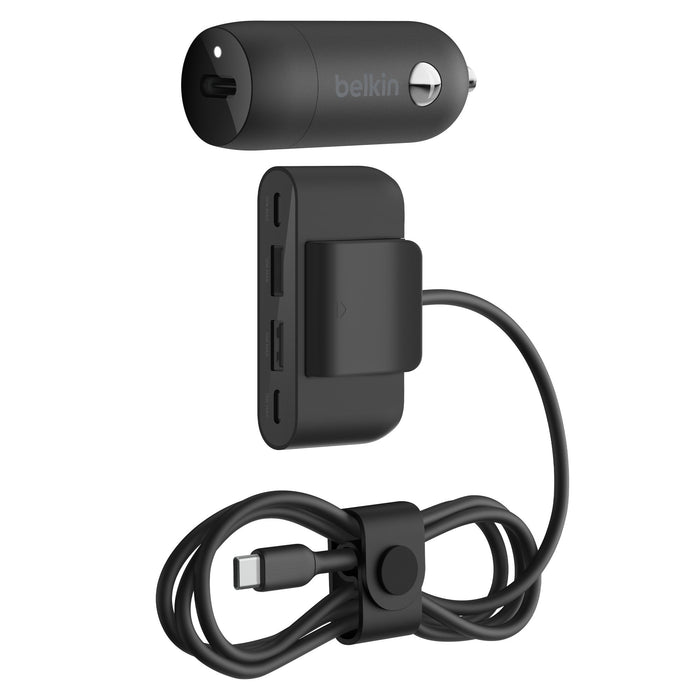 Belkin BoostCharge USB-C Car Charger with PPS 30W and 4 Port USB Power Extender
