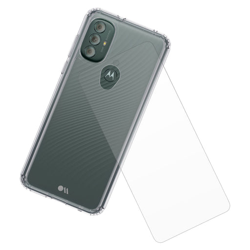 Case-Mate Protection Pack Tough Case and Glass Screen Protector for Motorola Moto G Power (2022)
