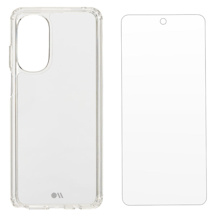 Case-Mate Protection Pack Tough Case and Glass Screen Protector for Motorola Moto G Stylus 5G (2022) / Moto G Stylus (2022) Clear