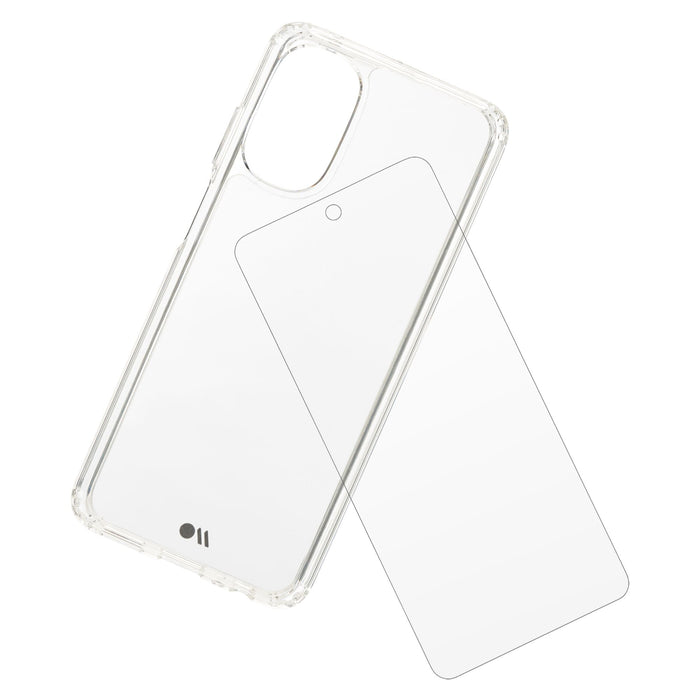 Case-Mate Protection Pack Tough Case and Glass Screen Protector for Motorola Moto G 5G (2022)