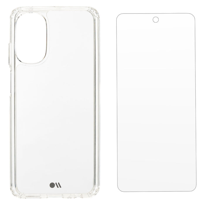 Case-Mate Protection Pack Tough Case and Glass Screen Protector for Motorola Moto G 5G (2022)
