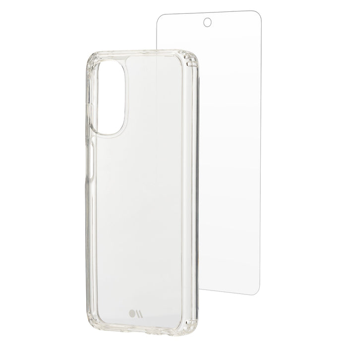 Case-Mate Protection Pack Tough Case and Glass Screen Protector for Motorola Moto G 5G (2022)