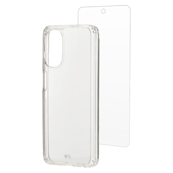 Case-Mate Protection Pack Tough Case and Glass Screen Protector for Motorola Moto G 5G (2022) Clear