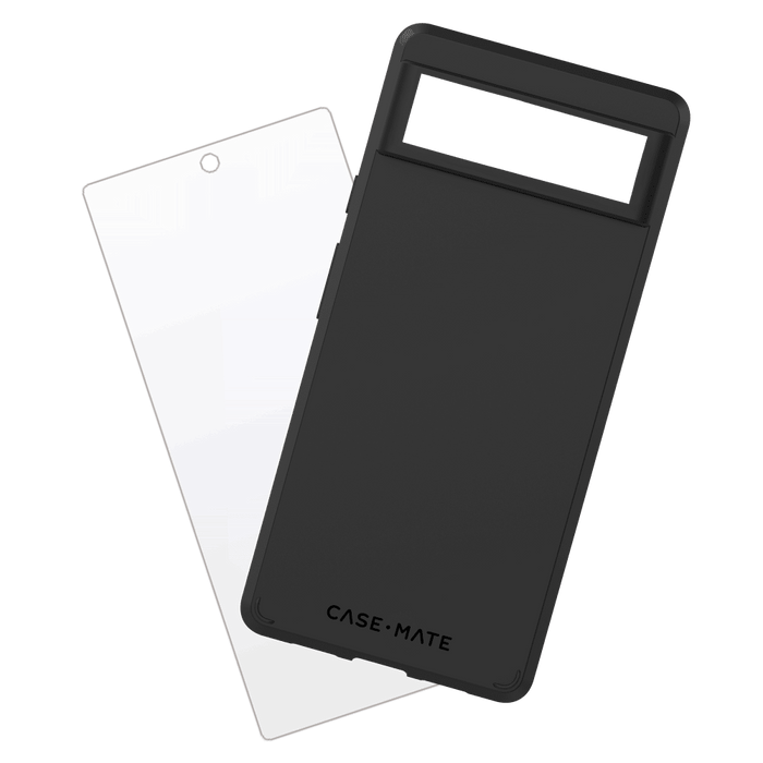 Case-Mate Protection Pack Tough Case and Glass Screen Protector for Google Pixel 6a Black