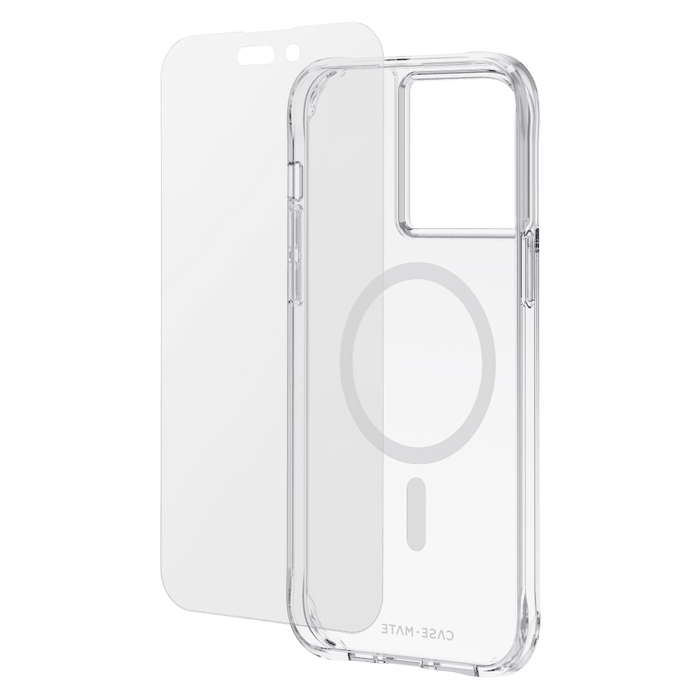 Case-Mate Protection Pack MagSafe Case and Glass Screen Protector for Apple iPhone 14 Pro Max Clear