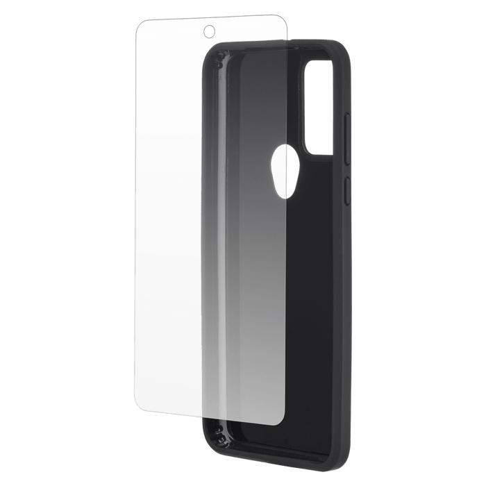 Case-Mate Protection Pack Tough Case and Glass Screen Protector for Motorola Moto G Play (2023) Black